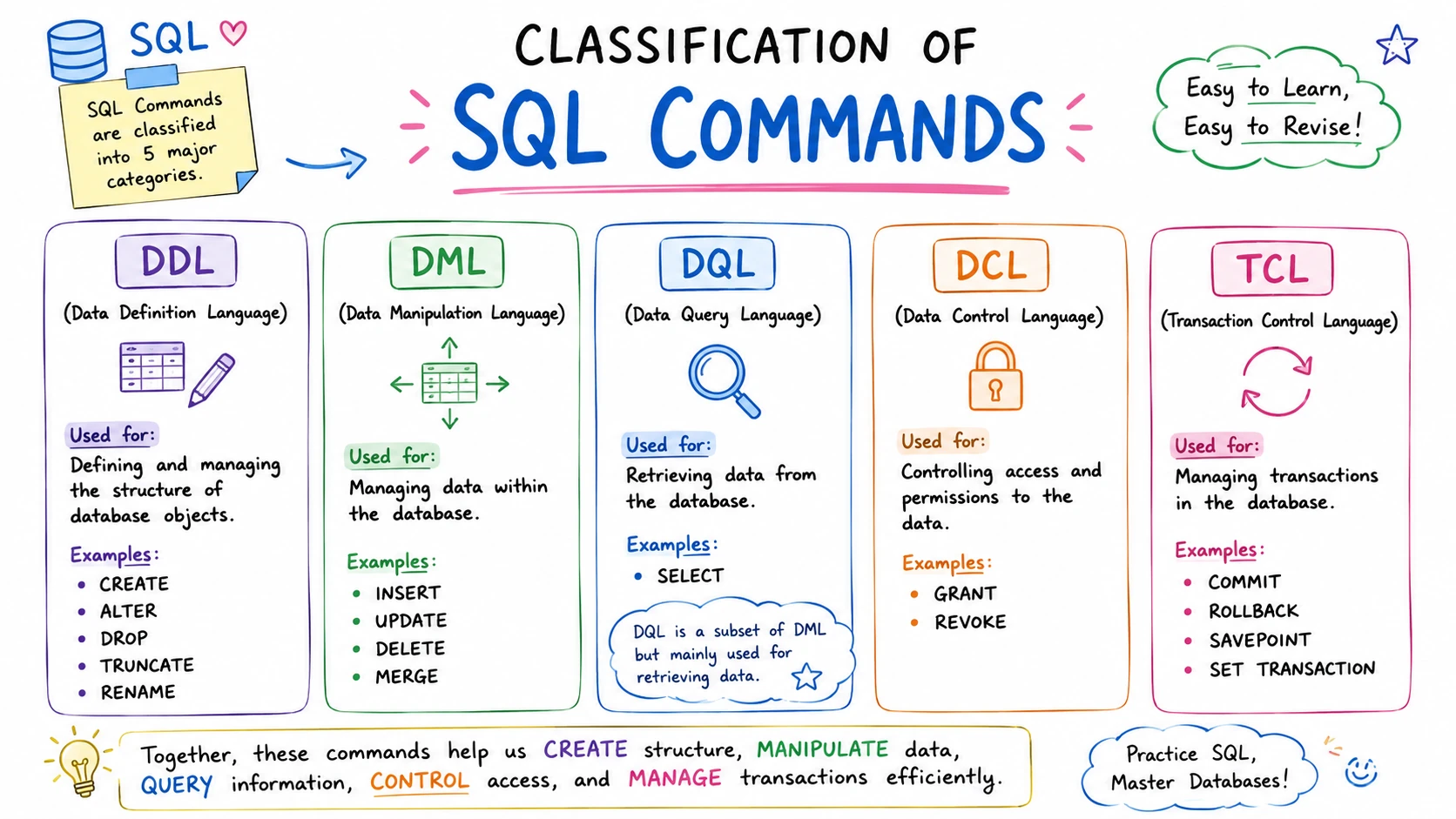 Classification of SQL Commands