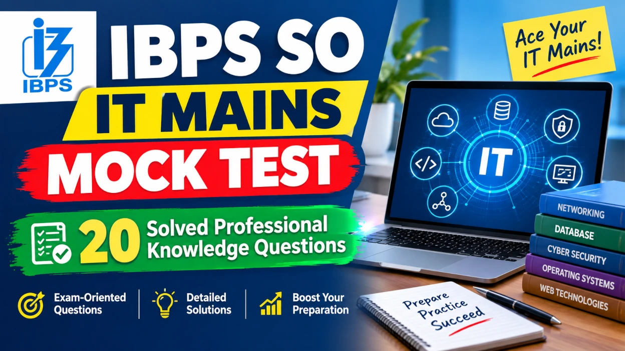 Free IBPS SO IT Mains Mock Test 2026: 20 Professional Knowledge Questions with Answers