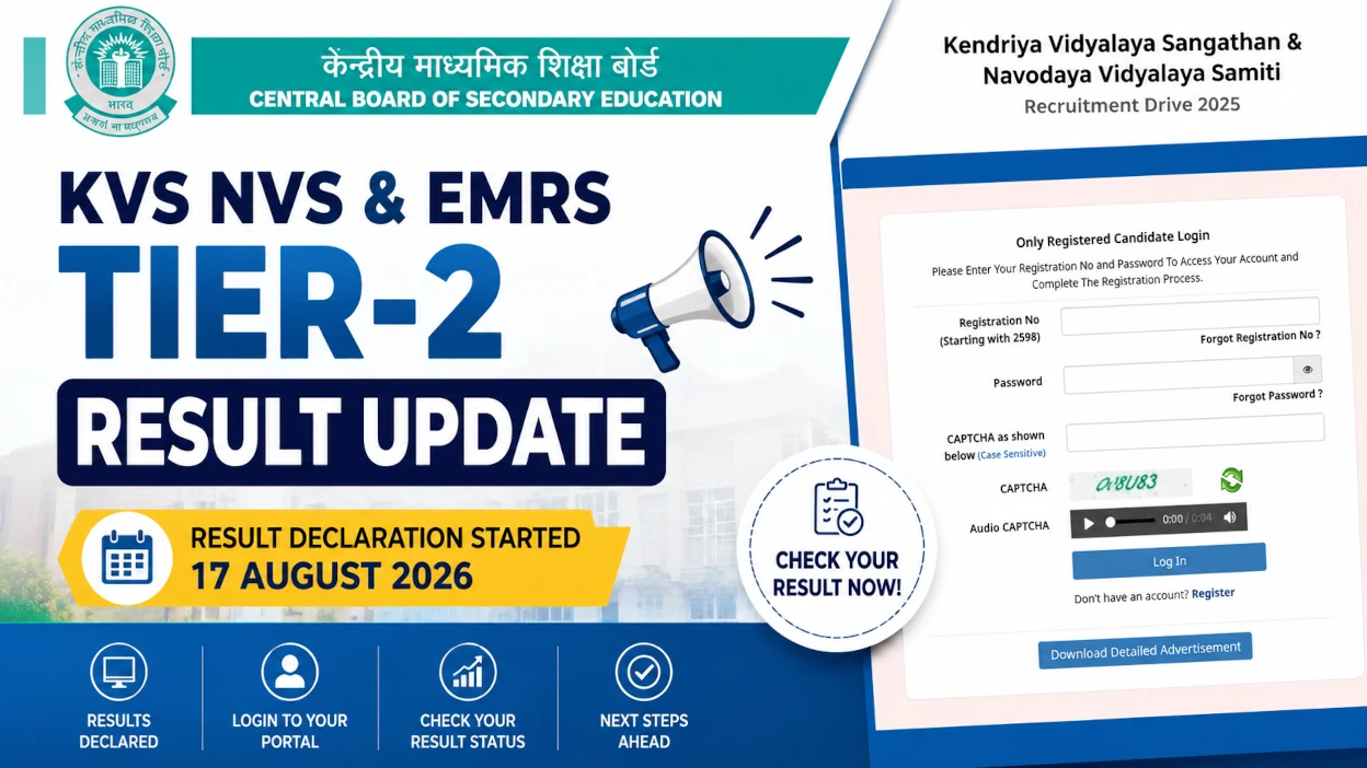 KVS NVS Tier 2 Result 2026 Out: Check Scorecard, Result Link, Cut Off and Next Steps - Blog Post Image