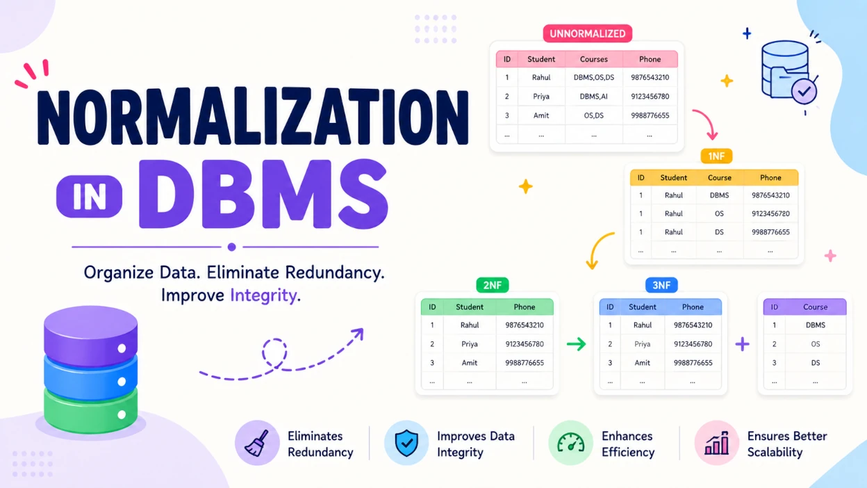 Normalization in DBMS Explained | Quick Revision for IBPS SO IT Officer - Blog Post Image