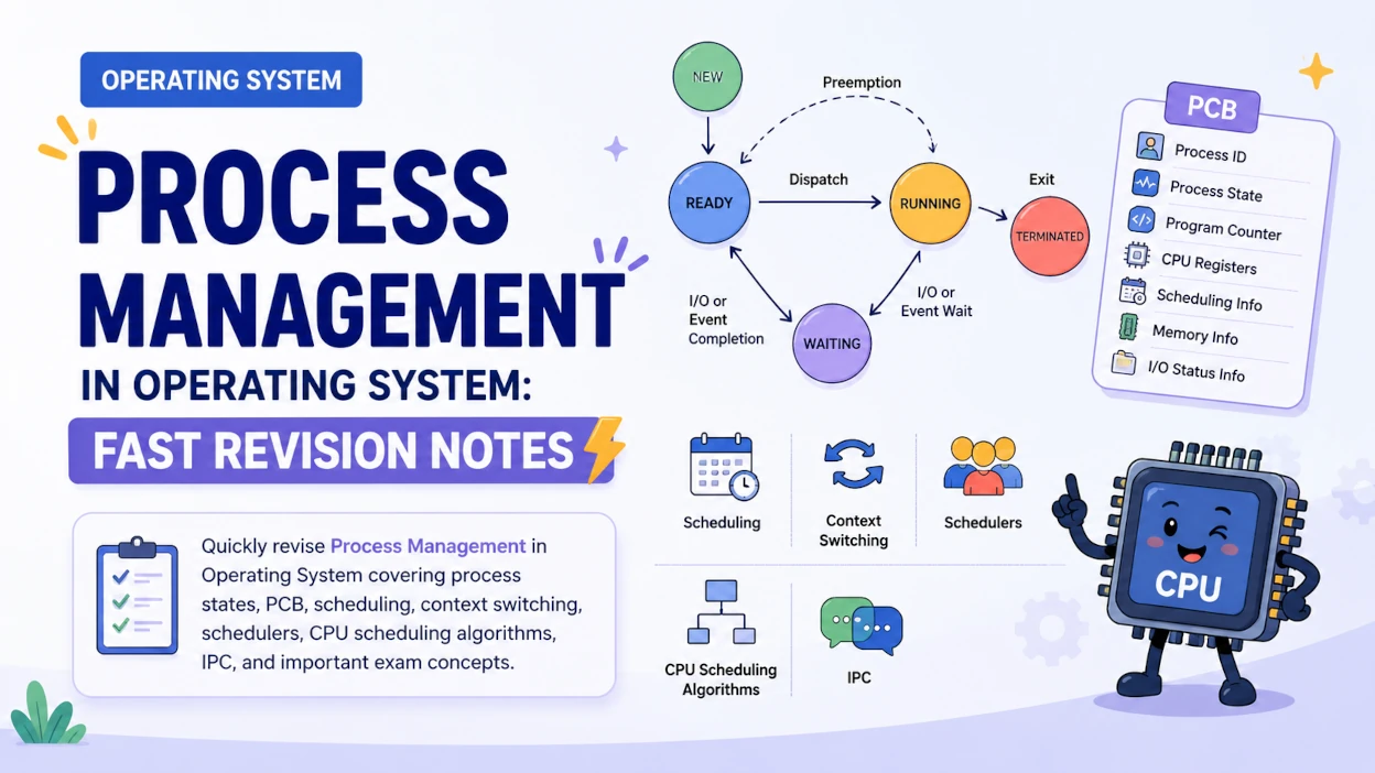 Process Management in Operating System: Fast Revision Notes - Blog Post Image