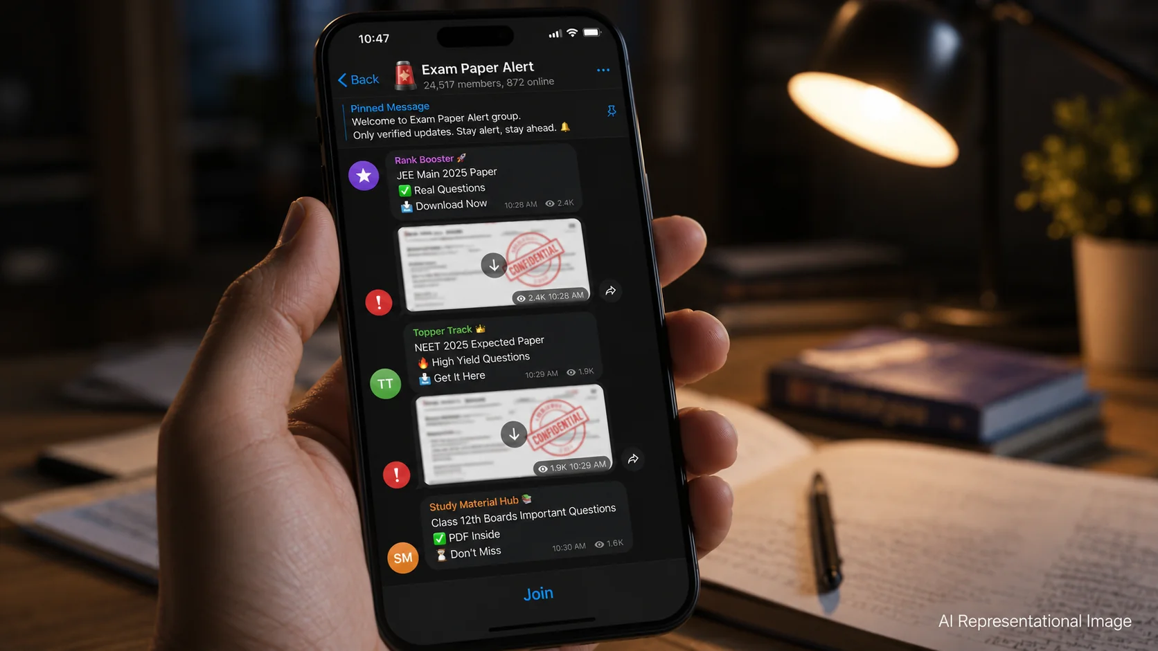 Student Telegram Groups and Fake Paper Leaks