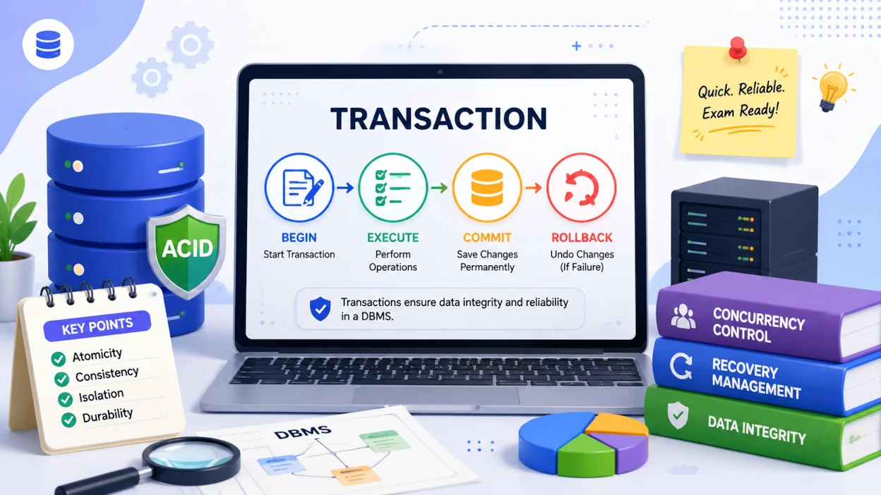 Transactions in DBMS: Fast Revision Notes for IBPS SO IT Officer 2026 - Blog Post Image